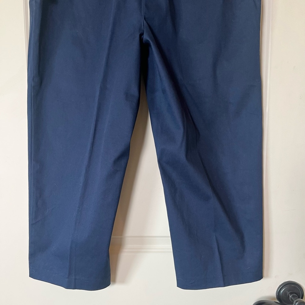 NWT Harve Benard Navy Blue Capri Pants Size 14 Cropped Stretch Slacks Capris - Picture 9 of 11